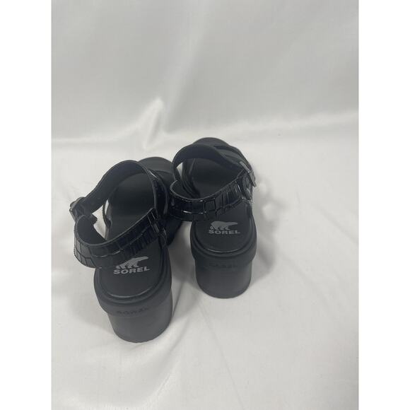 Sorel Joanie Heel Ankle Strap Sandals Women's SZ 8 Chunky Block Heel Shoes - Picture 5 of 7